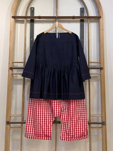 Cavallino Silk Gingham Trousers - Red