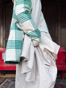 Petra Wool Check Jacket - Cream & Green