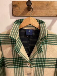 Petra Wool Check Jacket - Cream & Green