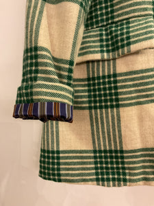 Petra Wool Check Jacket - Cream & Green