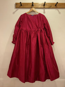 Deborah Tie Side Taffeta Dress - Cranberry