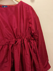 Deborah Tie Side Taffeta Dress - Cranberry