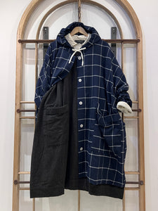 NAM X Wool Check Sleeveless Tunic Dress