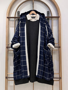 NAM X Wool Check Sleeveless Tunic Dress