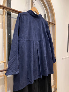 ORO I Cotton Shirt - Navy