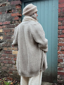 YNK083 Chunky Knit Oversized Cardigan - Natural