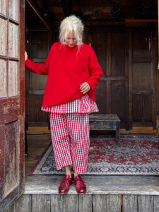 Maglia Aria Curve Hem Jumper - Red