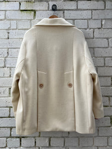 W008 PDR Double Breasted Jacket - Cream