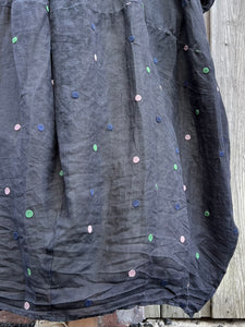 Carelight Spot Embroidered Sleeveless Dress - Kaviar