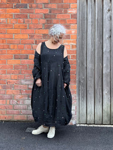 Carelight Spot Embroidered Sleeveless Dress - Kaviar