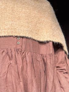 Col Wool Mix Snood - Biscuit