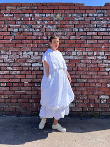 476.211 Balloon Asymmetric Skirt - White