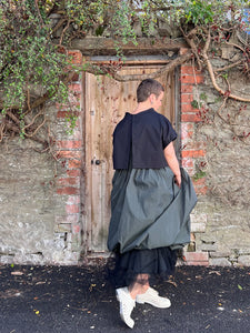 476.511 Tulle Twist Hem Skirt - Black