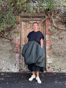 476.511 Tulle Twist Hem Skirt - Black