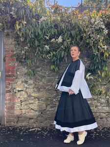 409.6 Overlay Full Skirt - Black & White