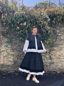 409.6 Overlay Full Skirt - Black & White